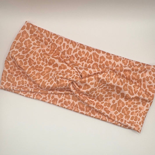 Turban- Coral Cheetah