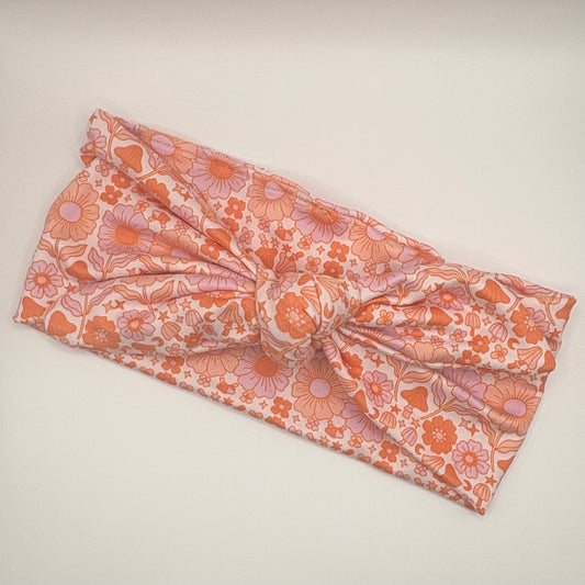 Tie- Retro Flowers and Mushies