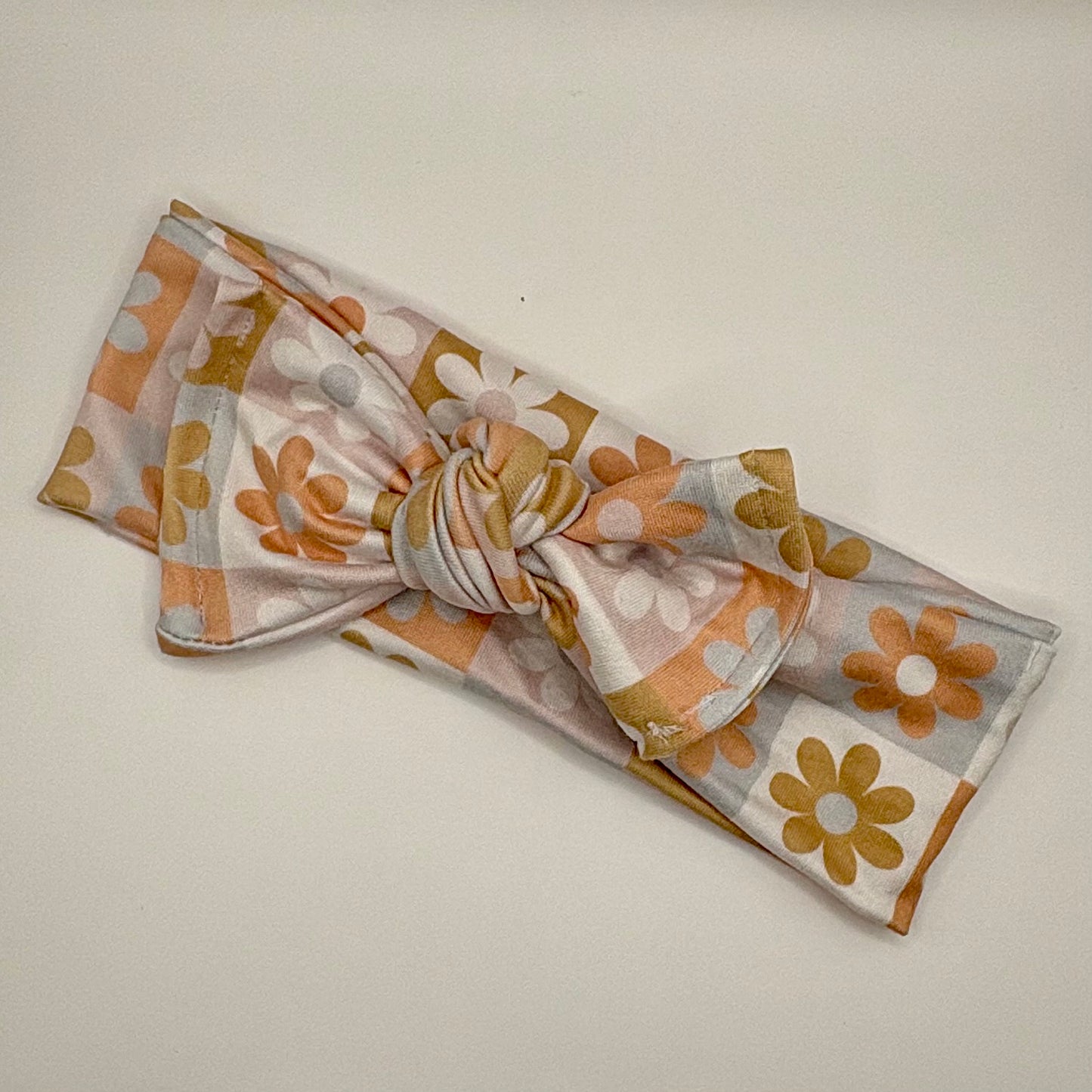 Baby- Muted Floral Checker